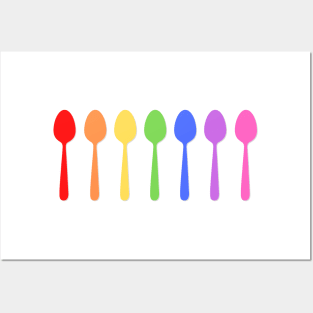 Rainbow Spoons Posters and Art